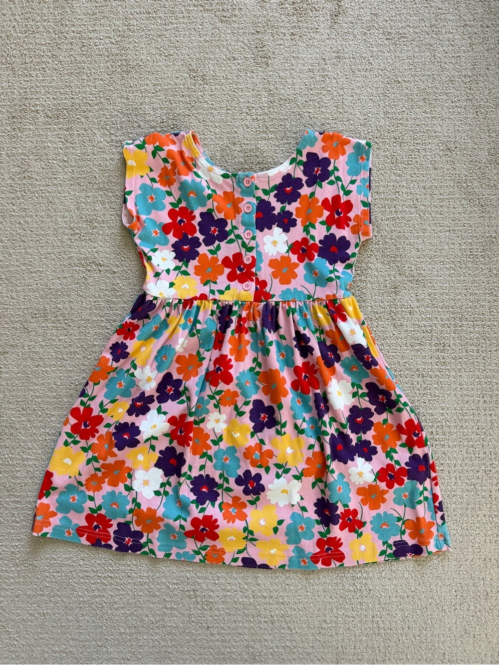 HANNA ANDERSSON || Girls Multicolor Floral Cotton Dress Size 130 cm (Size 8)